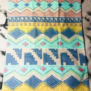Geometric Vintage 1990s Pastel Colored US Standard Twin Size Pillow Case